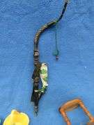 Collectible smalls including a child's egg beater, old amp gauge, vintage pipe, and more