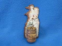 Embossed match stick holder missing the bottom with advertising for Ceresota Bread Flour