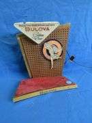 Vintage store display Bulova watch sign works and flashes.