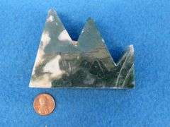 Two pieces of Moss Agate mountain.  Total weight 1.11 lb.