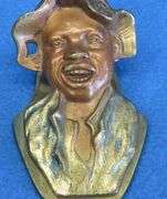 Black Americana antique cast iron paper clip or letter holder