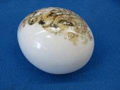 Milk glass painted easter egg