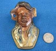 Black Americana antique cast iron paper clip or letter holder