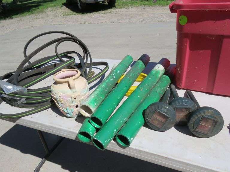 Solar lights, soaker hose, and more