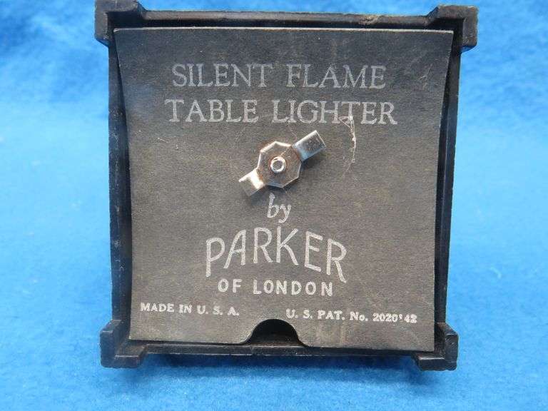 Vintage 1930s Art Deco Parker of London Silent Flame Table Lighter- Untested