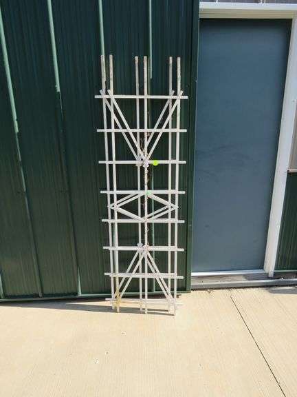 Two white trellises