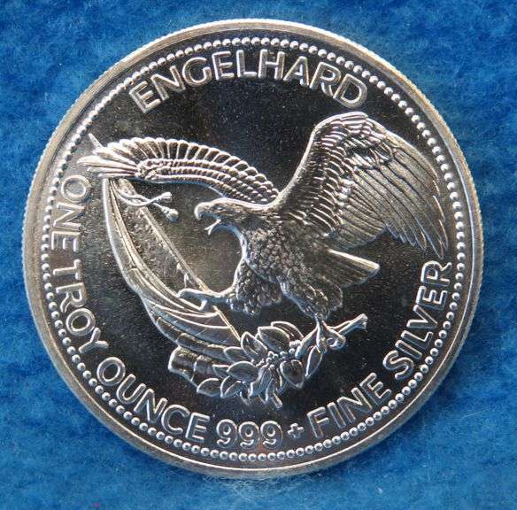 1984 Engelhard silver round.  One ounce of .999 fine silver.