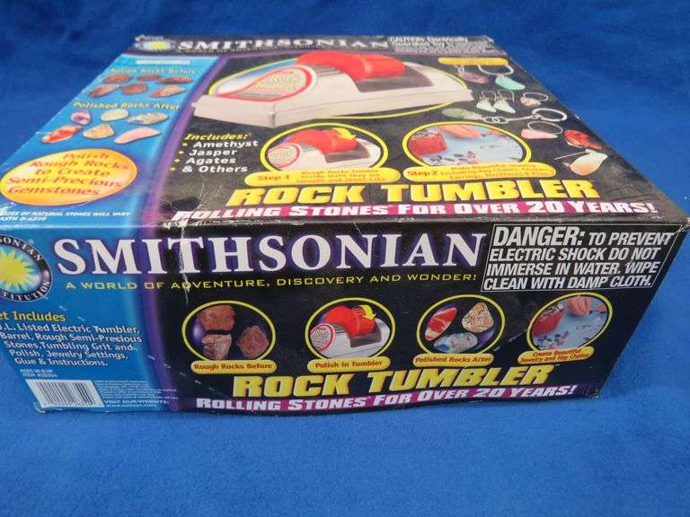 Smithsonian Rock Tumbler that includes some leaverites ready to shine