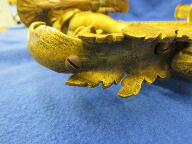 Antique gilt bronze dressing table mirror