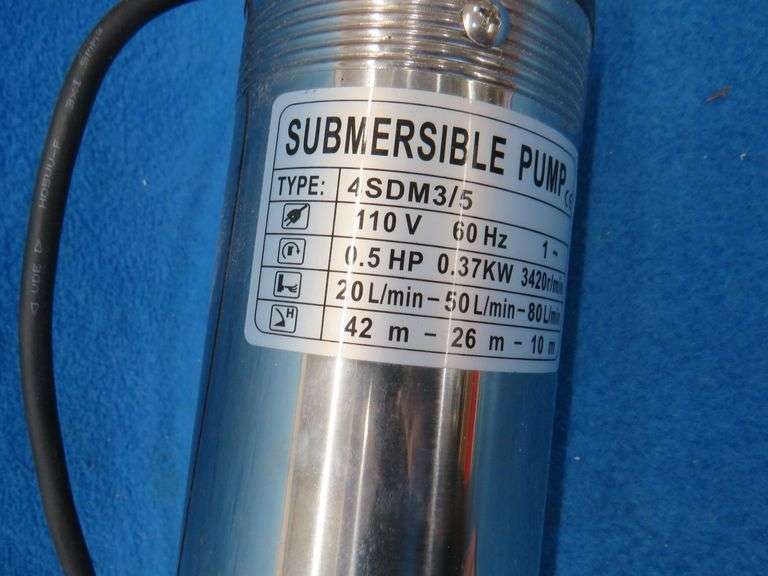 Never used 110v  1/2 HP submersible pump