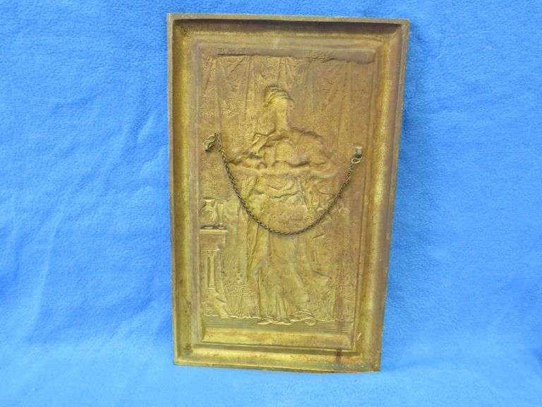 Bradley and Hubbard cast iron wall plaque #1824.  18.5" x 11.5" x 1"
