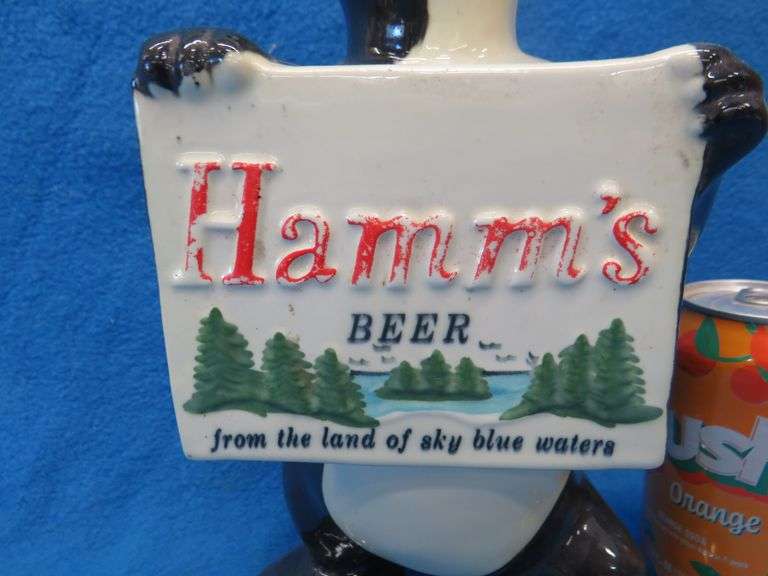 Ceramic Hamm's Beer Bear bank.  Damage as pictured.
