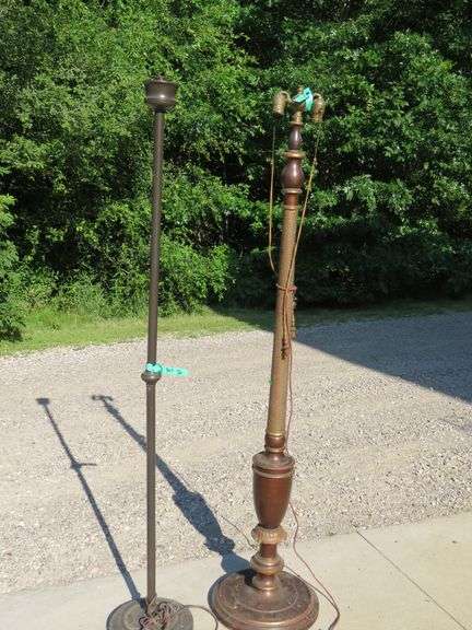 Wooden 60" and metal 62"floor lamps