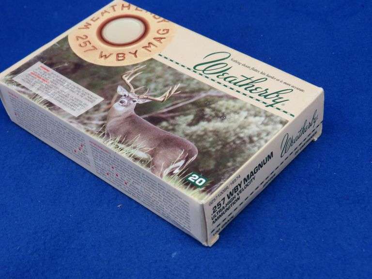 20 Weatherby 257 WBY Magnum rounds
