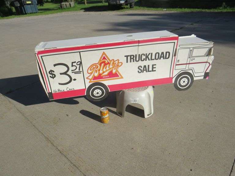 Blatz cardboard advertising truck.  50" x 18" x 8"