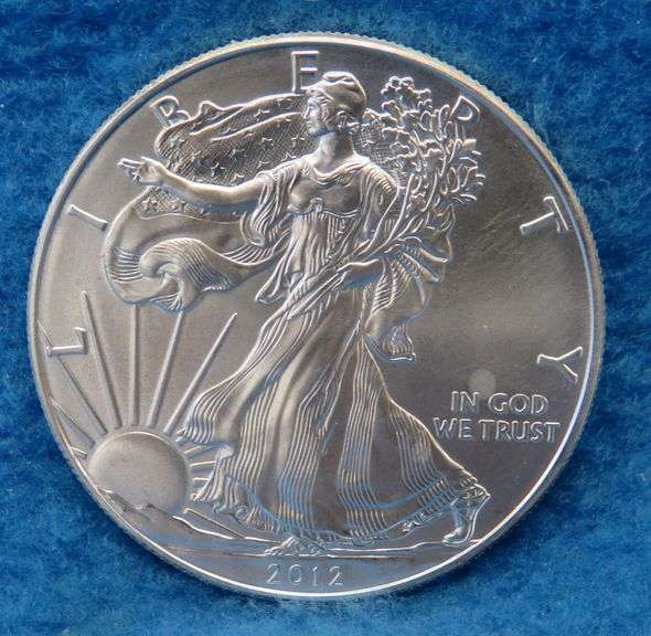 2012 American Silver Eagle.  One ounce of fine silver.