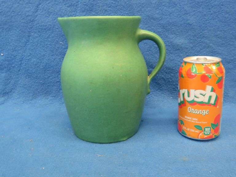 Stoneware pitcher and covered jar