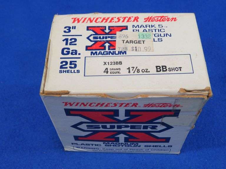 Vintage Winchester Super X BB-shot, 12-gauge rounds