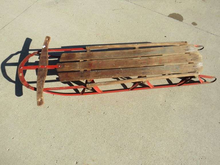 Vintage Champion F-56 steel runner sled.  56"