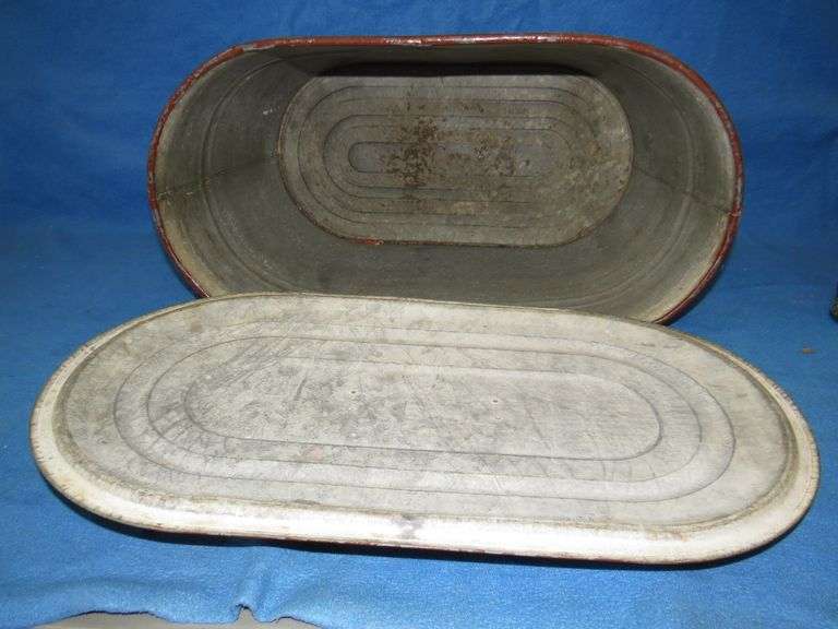 Galvanized boiler with a hand-painted scene by Jake or Burnette ...