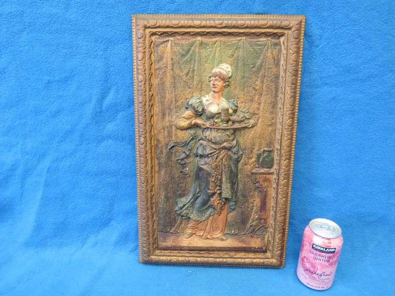 Bradley and Hubbard cast iron wall plaque #1824.  18.5" x 11.5" x 1"
