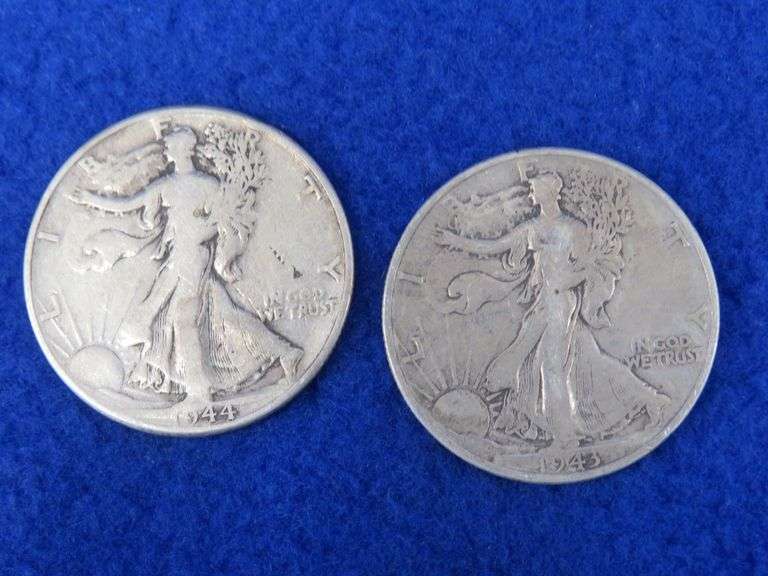 Two Walking Liberty half-dollars