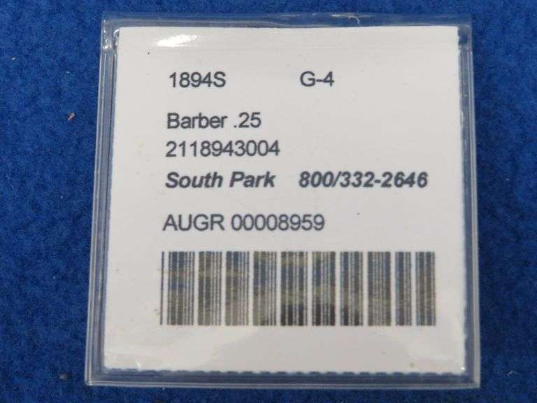 Two 1894 S Barber Quarters