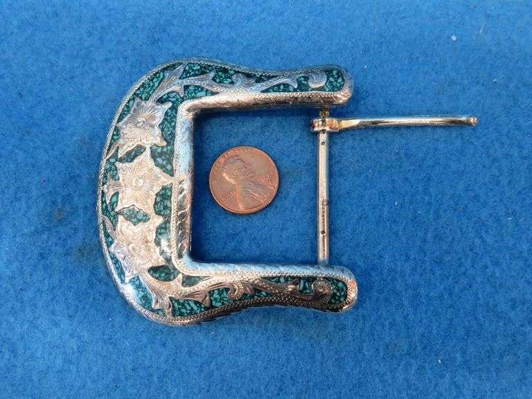 1951 D Franklin half and a jewelry set marked "Alpaca Mexico"