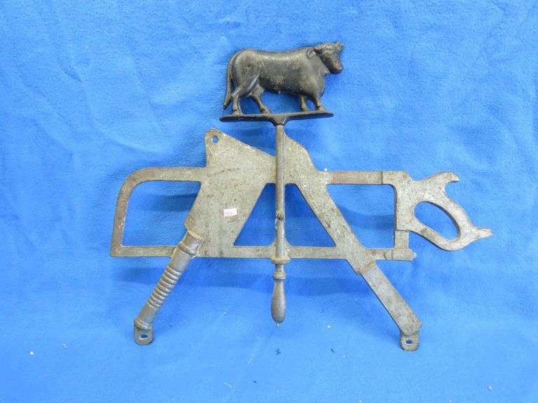 American Folk Art cast iron Butcher's Trade sign