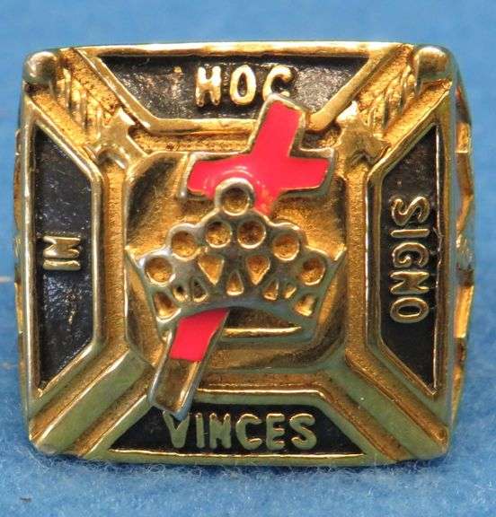 Masonic Knights Templar size 12.25 ring.  Unknown composition.