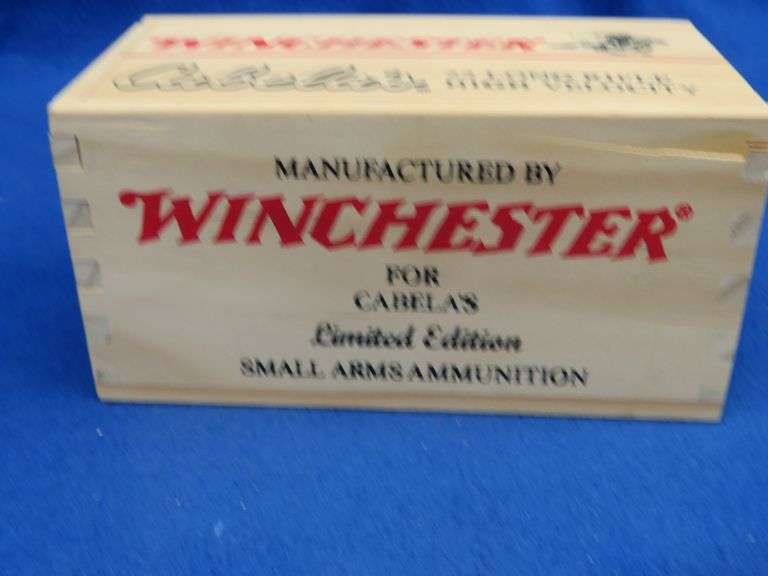 500 Winchester 22 LR rounds in a "Limited Edition" brick-sized wooden crate