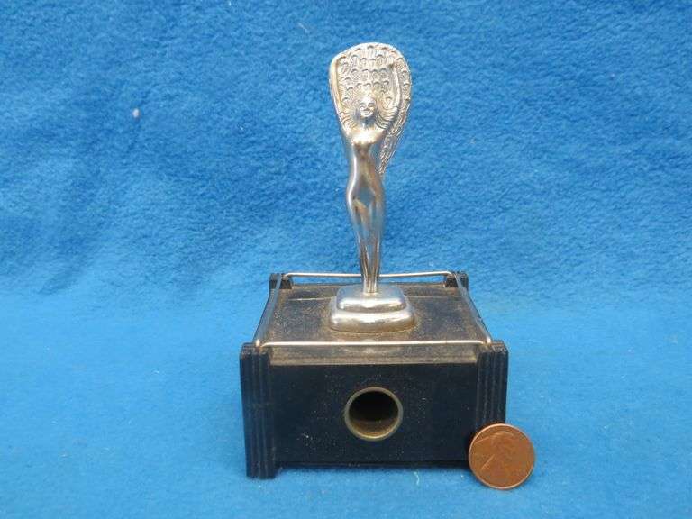 Vintage 1930s Art Deco Parker of London Silent Flame Table Lighter- Untested