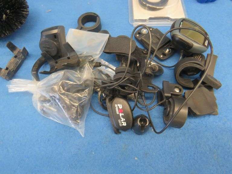Bicycle parts old and mostly new including a Velo Giant seat, cables, and much more