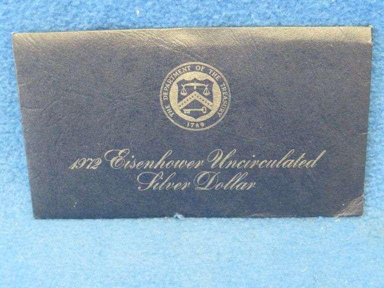 1972 Eisenhower 40% silver uncirculated dollar coin