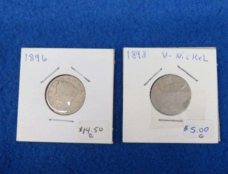 1893 and 1896 "V" nickels