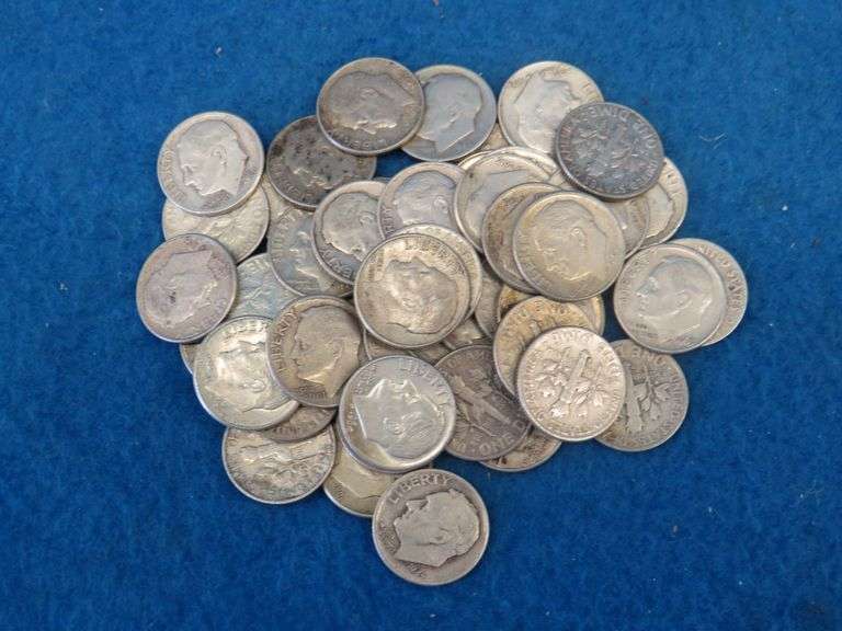 50 silver Roosevelt dimes