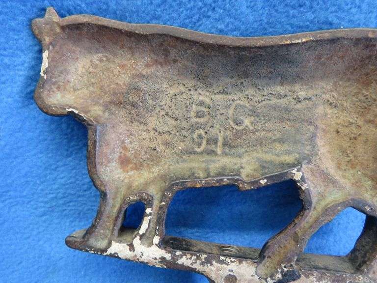 American Folk Art cast iron Butcher's Trade sign