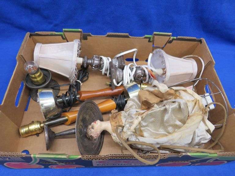 Old lamps and a weighted sterling compote