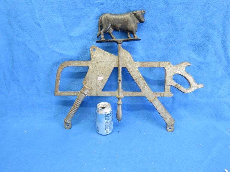 American Folk Art cast iron Butcher's Trade sign