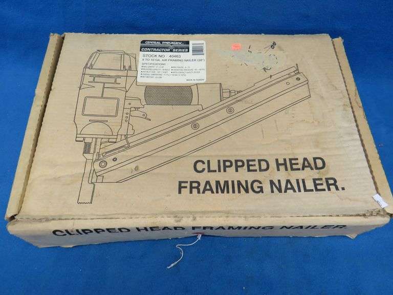 Central Pneumatic 8-10 gauge air framing nailer.  Appears to be seldom if ever used.