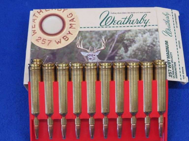 20 Weatherby 257 WBY Magnum rounds