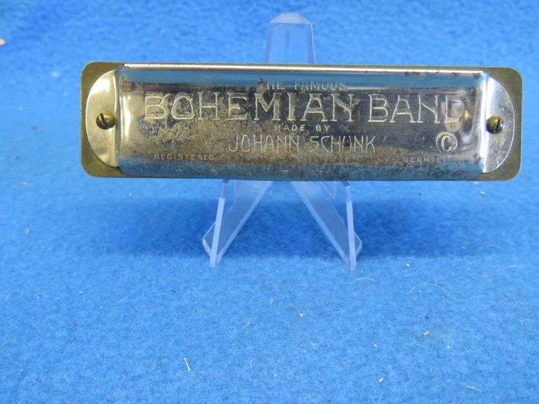 Vintage "The Famous Bohemian Band" in the key of C harmonica made by Johann Schrunk