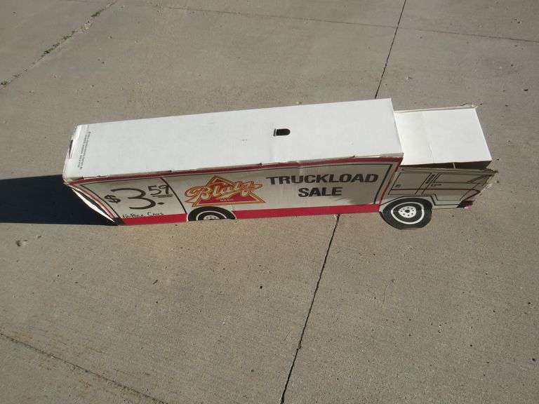 Blatz cardboard advertising truck.  50" x 18" x 8"