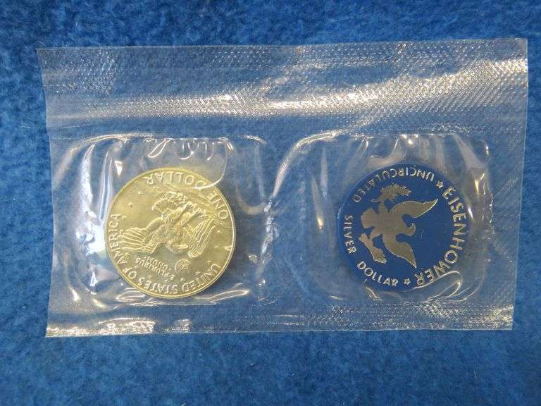 1974 Eisenhower 40% silver uncirculated dollar coin