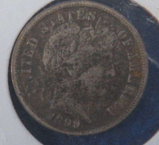1903 O and 1899 P Barber dimes.