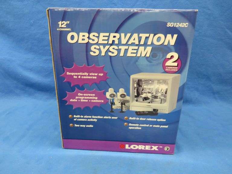 Lorex 12" observation system.  Includes monitor and two cameras.  Appears to be unused.