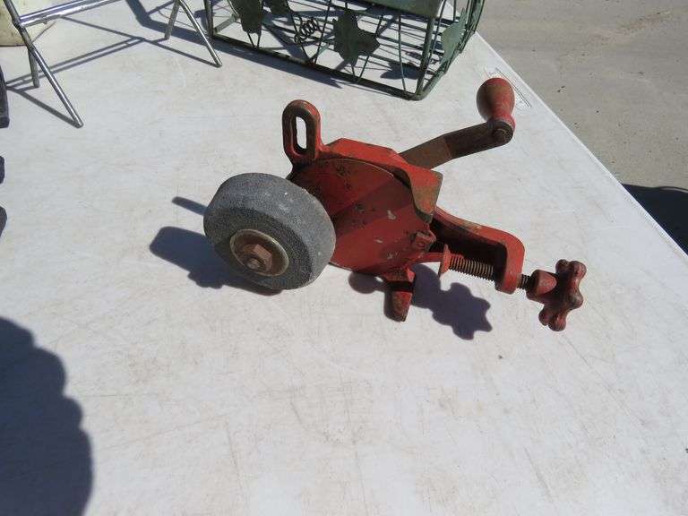 Charcoal and lighter fluid, tabletop grinding stone, resin crocodile lawn sprinkler, and more with t