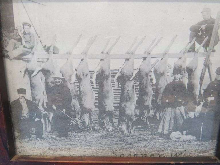 11" x 9" framed deer hunting photocopy from Spooner WI.
