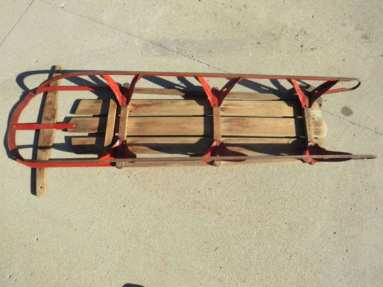 Vintage Champion F-56 steel runner sled.  56"