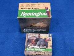 25 Mixed 12-gauge rounds and 10 Remington 5-shot 20-gauge Nitro Turkey rounds